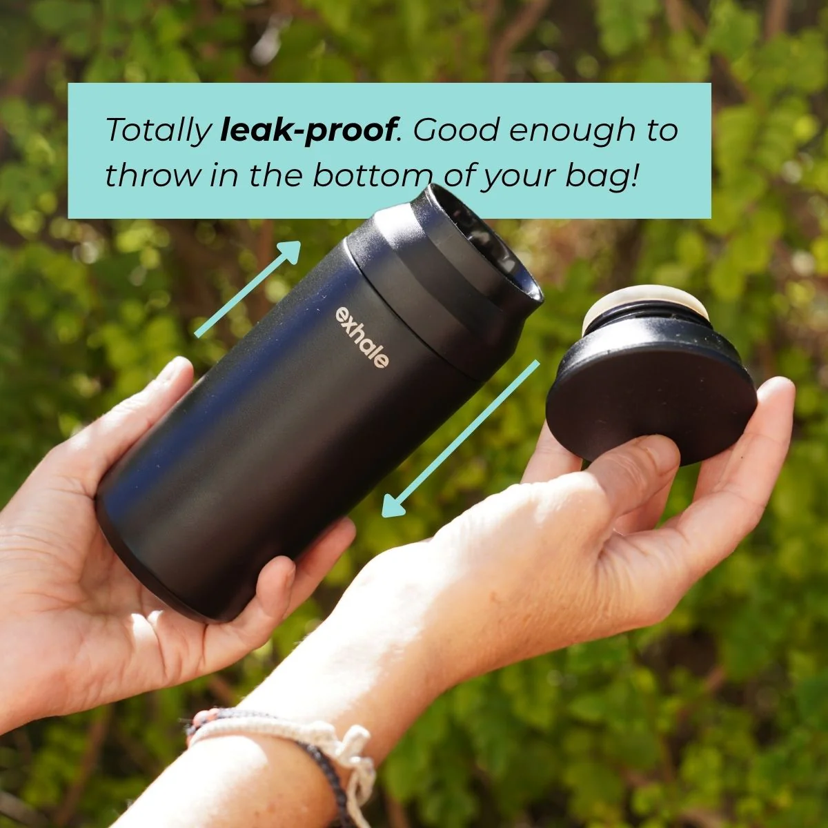 Exhale Go Travel Mug - 300ml - Black - Image 3