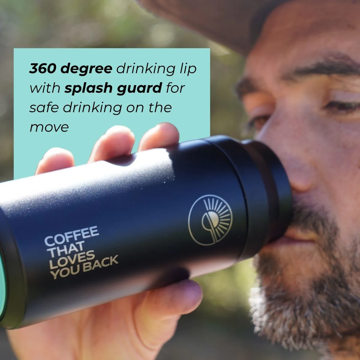 Exhale Go Travel Mug - 300ml - Black - Image 5