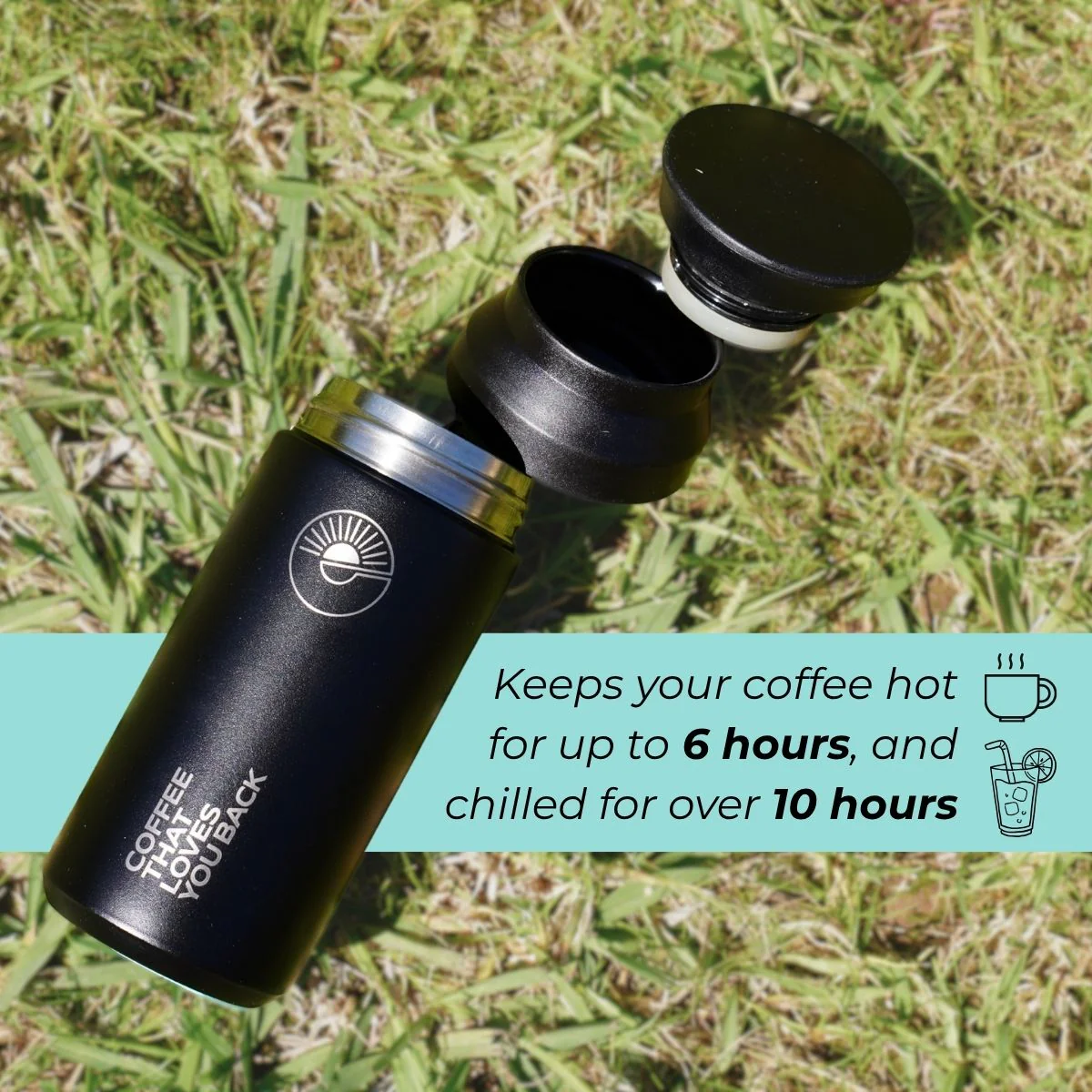 Exhale Go Travel Mug - 300ml - Black - Image 9